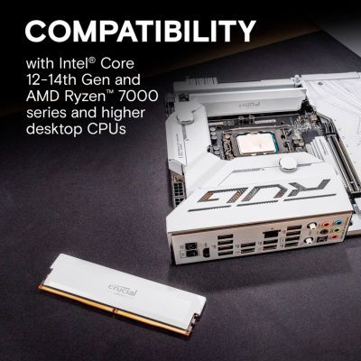 Модуль пам\'яті для комп\'ютера DDR5 16GB 6400 MHz Pro Overclocking White Micron (CP16G64C38U5W)