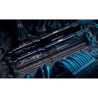 Модуль пам\'яті для комп\'ютера DDR5 64GB (2x32GB) 6000 MHz Beast EXPO Black Kingston Fury (ex.HyperX) (KF560C36BBE2K2-64)