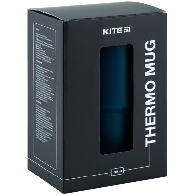 Термокружка Kite з ручкою 600 мл смарагдова (K24-1207-2)