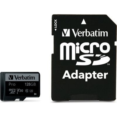 Карта памяти Verbatim 128GB microSDXC class 10 UHS-I PRO (47044)