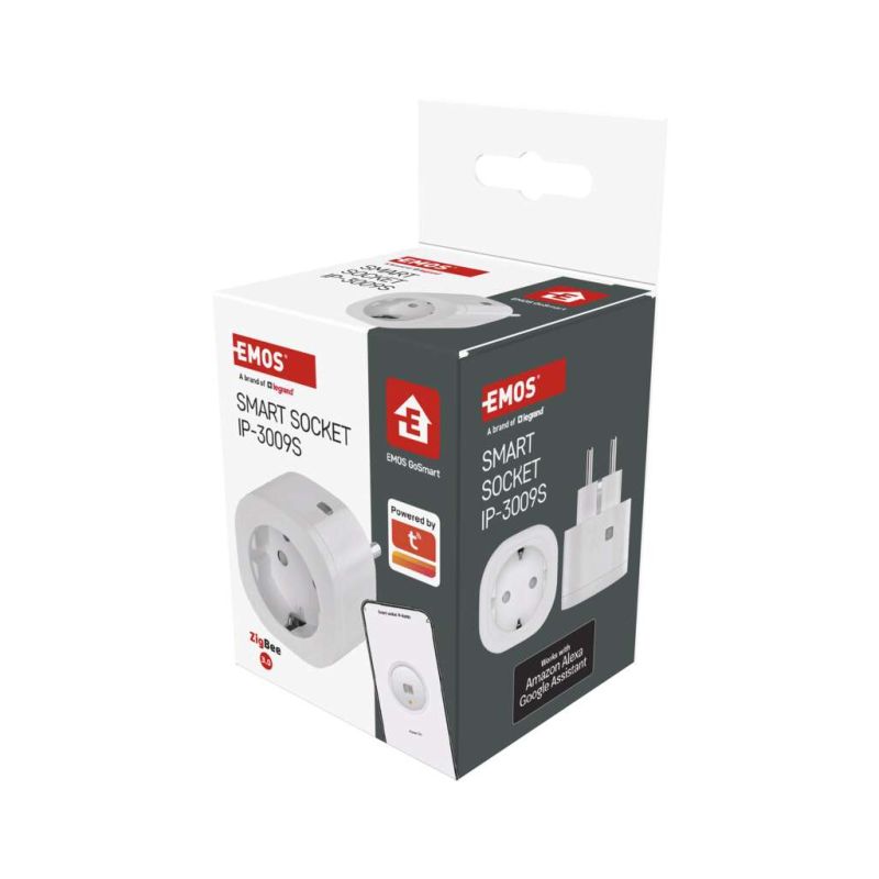 Розумна розетка WIFI GoSmart, ZigBee 3.0, IP44 EMOS (P5533)