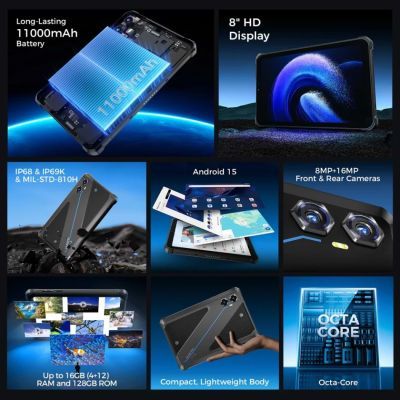 Планшет OUKITEL RT3 plus 8" 4/128GB NFC LTE Black (6941749808516)