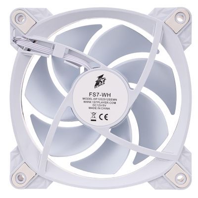 Кулер для корпуса 1stPlayer FS7 White (FS7-WH-1IN1)