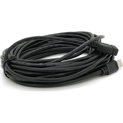 Дата кабель USB 2.0 AM/AF 10.0m ferrite black Voltronic (YT-AM/AF-10BL)
