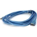 Дата кабель USB 2.0 AM/AF 3.0m ferrite transparent blue Voltronic (YT-AM/AF-3.0TBL)