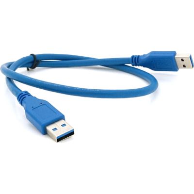 Дата кабель USB 3.0 AM/AM 0.6m Blue Voltronic (YT-3.0AM+AM-0.6)
