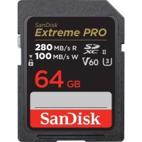 Карта пам\'яті SanDisk 64GB SD class 10 UHS-I U3 V60 R280/W100MB/s Extreme PRO (SDSDXEP-064G-GN4IN)