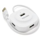 Концентратор VEGGIEG USB 2.0 to 4xUSB 0.3m white (V-U2407)
