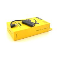 Переходник USB-C 4-in-1 Audio Adapter USB-C + 3.5mm black iKAKU (KSC-377-TC)