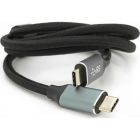 Дата кабель USB-C to USB-C 1.0m USB 3.2 Gen2 100W 10Gbps 4K60Hz black Voltronic (YT-TC-TC-B-1m)