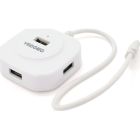 Концентратор VEGGIEG USB-C 4xUSB 2.0 0.2m white (YT-TC-V-C242)