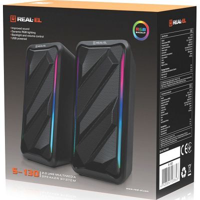 Акустична система REAL-EL S-130 USB Black (EL121100018)