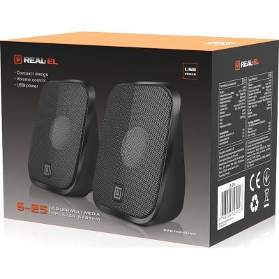 Акустическая система REAL-EL S-25 USB Black (EL121100022)