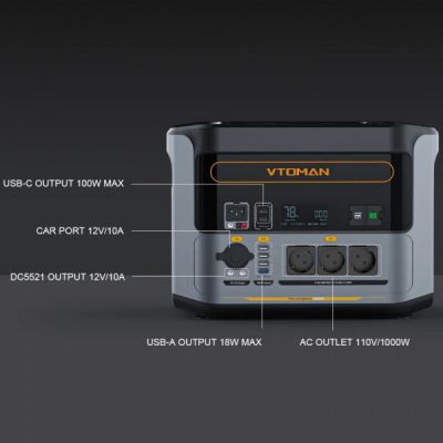 Зарядна станція Vtoman (FlashSpeed 1000) PB-85 1000W 828Wh (FlashSpeed 1000)