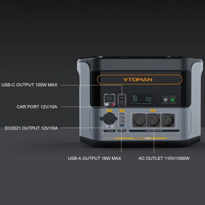 Зарядная станция Vtoman (FlashSpeed 1500) PB-58 1500W 1548Wh (FlashSpeed 1500)