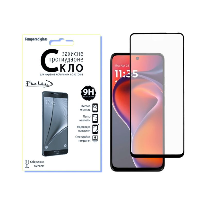 Стекло защитное Fine Line Full Glue Motorola G15 / G15 Power Black (FL-TGFG-397)