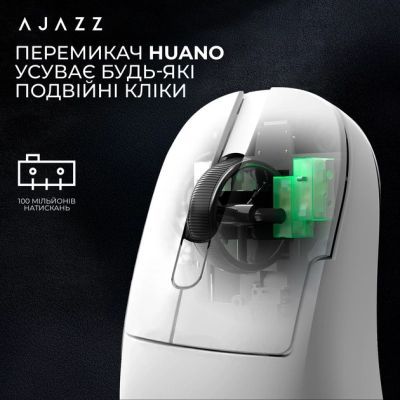 Мышка Ajazz AJ179PRO Wireless/Bluetooth/USB Charging Dock White (AJ179-PRO-W)