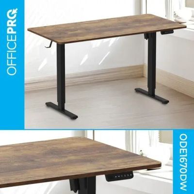 Комп\'ютерний стіл OfficePro (ODE1670DW) Dark Wood/Black (ODE1670DW)