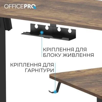 Комп\'ютерний стіл OfficePro (ODE1670DW) Dark Wood/Black (ODE1670DW)