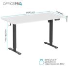 Комп\'ютерний стіл OfficePro (ODE1670WB) White/Black (ODE1670WB)