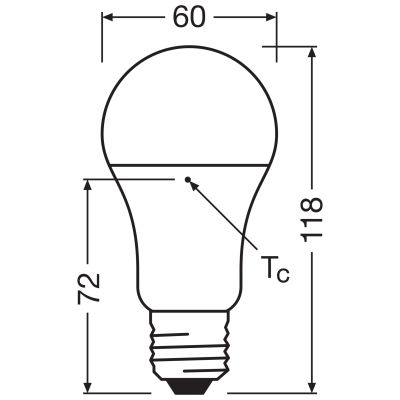 Лампочка Osram CL A100 13W/840 230V FR E27 (4058075304253)