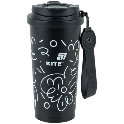 Термокружка Kite 550 мл, чорна (K25-1226-1)