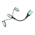 Перехідник OTG USB 3.0 AF to USB-C + Micro 5P + Lightning 0.11m 60W XoKo (XK-AC-155)