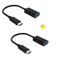 Переходник OTG USB 2.0 AF to USB-C 0.11m 2PCS black XoKo (XK-AC230-BK2)