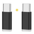 Переходник Micro 5P F to USB-C M 2PCS black XoKo (XK-AC010-BK2)