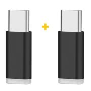 Переходник Micro 5P F to USB-C M 2PCS black XoKo (XK-AC010-BK2)