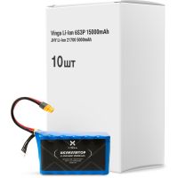 Аккумуляторный блок Vinga Li-Ion 6S3P 15000mAh коробка 10 шт (JHY Li-Ion 21700 5000mAh) (V6S3P-10PCS-15000MAH)