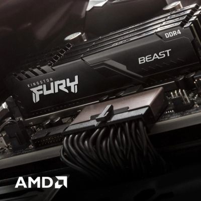 Модуль пам\'яті для комп\'ютера DDR4 16GB (2x8GB) 3200 MHz Black Kingston Fury (ex.HyperX) (KF432C16BBK2/16WP)