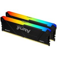 Модуль пам\'яті для комп\'ютера DDR4 32GB (2x16GB) 3200 MHz Beast RGB Black Kingston Fury (ex.HyperX) (KF432C16BB12AK2/32WP)
