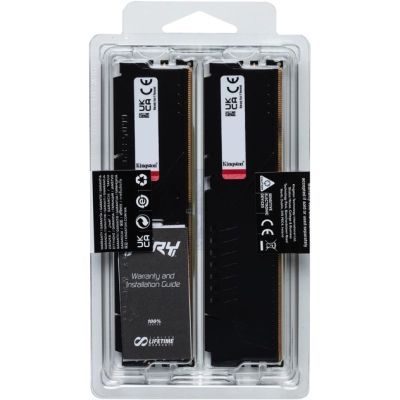 Модуль пам\'яті для комп\'ютера DDR5 64GB (2x32GB) 5200 MHz Beast Black Kingston Fury (ex.HyperX) (KF552C40BB2K2-64)
