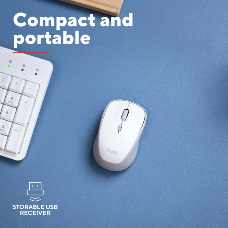 Мышка Trust Yvi+ Silent Wireless White (25513)