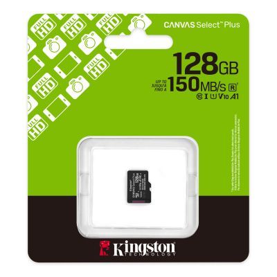 Карта памяти Kingston 128GB microSDXC class 10 UHS-I V10 A1 Canvas Select Plus (SDCS3/128GBSP)