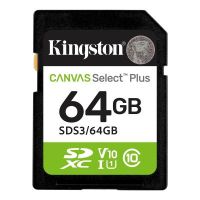 Карта пам\'яті Kingston 64GB SDXC class 10 UHS-I V10 A1 Canvas Select Plus (SDS3/64GB)
