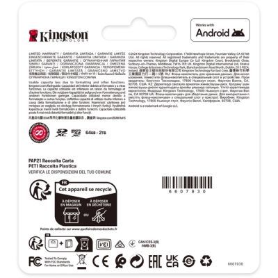 Карта пам\'яті Kingston 128GB (з SD адаптером) Class 10 UHS-I U1 V10 A1 (SDCS3/128GB)