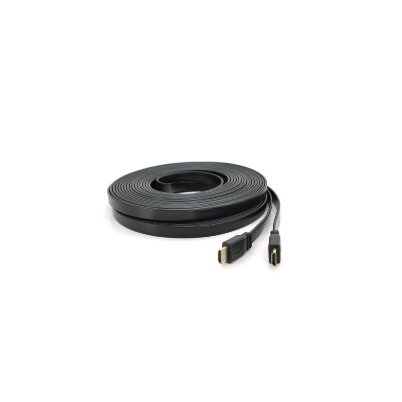 Кабель мультимедійний HDMI M to HDMI M 15.0m V1.4 black Merlion (YT-HDMI(M)/(M)SLIM-15m/06971)