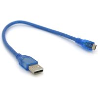 Дата кабель USB 2.0 AM to Micro 5P 0.3m blue Voltronic (YT-AM/Mc-0.3B/05425)