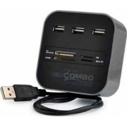 Концентратор Voltronic USB 2.0 to 3xUSB 2.0 + SD/MMC/TF/M2 black (CUB3-B)