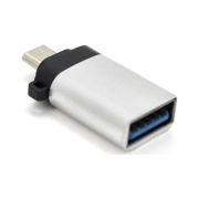 Переходник USB 3.0 AF to Micro 5P M OTG silver VEGGIEG (TC-113)