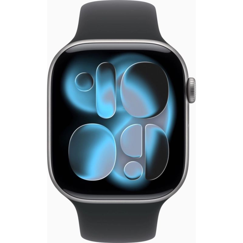 Смарт-часы Apple Watch Series 11 GPS 46mm Space Grey Aluminium Case with Black Sport Band - M/L (MEV44RK/A)