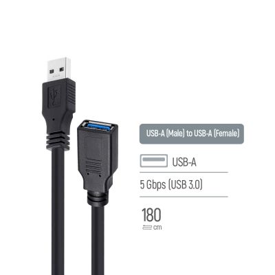 Дата кабель USB 3.0 AM/AF 1.8m black ColorWay (CW-CBUF075-BK)
