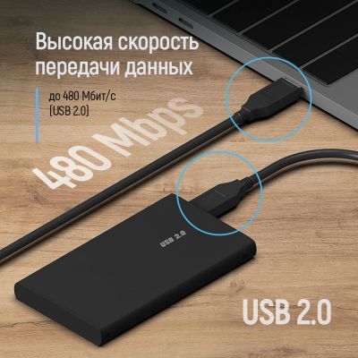 Дата кабель USB 2.0 AM/AM 1.0m black ColorWay (CW-CBUU071-BK)