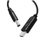 Кабель питания USB to DC 5.5x2.5mm 12V 1.0m black ColorWay (CW-CBUD067-BK)