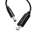 Кабель питания USB to DC 5.5x2.5mm 9V 1.0m black ColorWay (CW-CBUD066-BK)