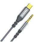 Кабель мультимедийный USB-C to 3.5mm M 1.2m gray ColorWay (CW-CBPDJ071-G)