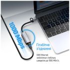 Адаптер USB-C + USB A to RJ45 Ethernet 1000Mbps ColorWay (CW-AD-CRG)