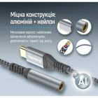 Перехідник USB-C to 3.5mm F 0.14m gray ColorWay (CW-AD-CJ)